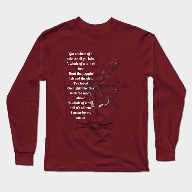 Got a Whale of a Tale (Light Lettering) Long Sleeve T-Shirt by Married to a DisneyAddict